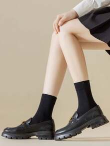 3 Pairs Slouch Mid-Calf Socks, 2026 New Hot-Selling Spring/Autumn Maternity Socks, Pair With Leather Shoes - Multicolor - View 2