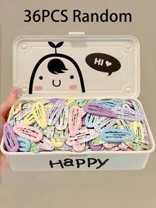 60/36/24/12 Pcs Multi-Color Printed Hair Clips Set, Cute Y2K Hair Accessories, Sweet Patterned Hair Clips For Girls & Women, Daily Wear&Party - Multicolor - View 13