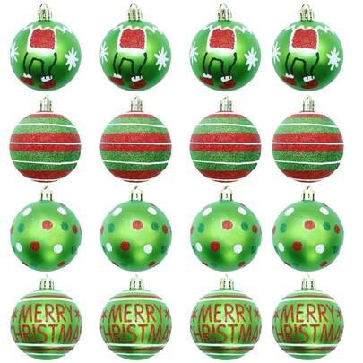 FIFA FIFA 24 piezas de bolas navideñas multicolores de gran , decoraciones de plástico colgantes para árbol de Navidad, adornos navideños temáticos
