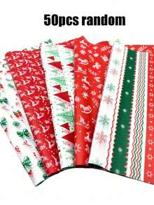 50/30/15/1pc Christmas Printed Tissue Paper, Featuring Reindeer And Christmas Tree Patterns. Suitable For Christmas Theme Parties, Christmas Gift Wrapping, Christmas Gifts, Home Decor, Birthday Gift Wrapping, DIY Crafts - One Size Fits All - View 12