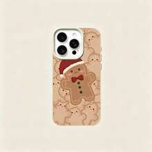 Autumn Q-Version Cartoon Gingerbread Man Cute Holiday Themed Shockproof Protective Phone Case Compatible With Apple 17 Pro Max, 17 Pro, 16 Plus, 15, 14 - Multicolor - View 9