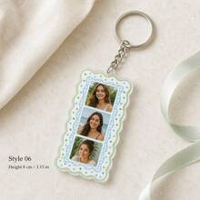 1pc Custom Personalized Photobooth Style Keychain, Custom Photo Couples Keychain, Besties Photo Keychain, Gift For Boyfriend, Besties Gift - Pink - View 10