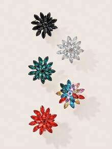 Valisandre 1pc Fashionable Luxury Minimalist Flower Open Ring, Daily/Party/Wedding Wear Valentines,Mom,Mother,Mother's Day,Gift - 2 - View 2