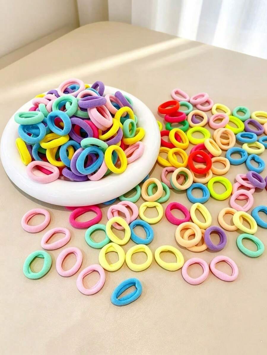 200 cái dây buộc tóc mini nhỏ nhiều màu co giãn cao, băng buộc tóc cao su cơ bản đơn giản tiện dụng, quà tặng học sinh, phụ kiện tóc dùng hàng ngày (giao màu ngẫu nhiên)