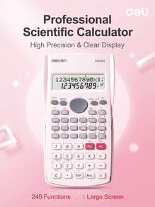 DELI D82MS Scientific Calculator, 240 Functions, Exam Calculator, Learning Supplies, Dual-Line LCD Display, Step-By-Step Visible, Long-Lasting Battery Life, Essential For Student Exams And Learning - Multicolor - View 14