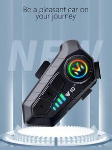 2 buah Headset Helm Bluetooth Motor V5.3 Nirkabel Bebas Genggam Pemutar Musik Stereo Speaker Baterai 1000mAh Headset Interkom Bluetooth Motor - Y10 2X - View 5