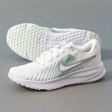 Nike New Women's RUN DEFY Sports Shoes, Fitness Shock Absorption Comfortable Breathable Casual Running Shoes - White/Green - View 9