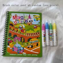 1 buah Buku Lukisan Air Ajaib untuk Anak-anak, Buku Gambar Mewarnai Air yang Dapat Digunakan Kembali, Mainan Balita dan Taman Kanak-kanak, Pena Warna Acak - MultiWarna - View 14