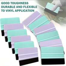 Felt Edge Squeegee Car Window Film Application Tool, 4-Piece Vinyl Film Application Tool Set, Car Window Film Application Kit, Car Straight Edge Squeegee Tool, Suitable For All Vinyl Films, Car Window Film - Multicolor - View 5