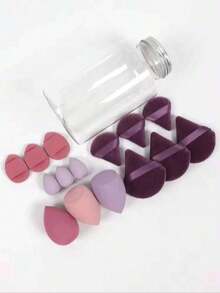 6pcs Makeup Sponge Set Without Storage Jar, Includes 3 Mini Sponges And 3 Powder Puffs - Multicolor - View 4