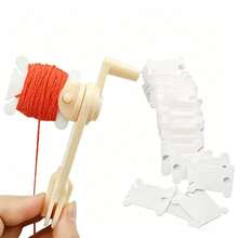 Plastic Embroidery Thread Spool, Transparent Thread Winding Card With Thread End Slot And Hanging Hole, Suitable For Cross Stitch, Embroidery, Sewing And Friendship Bracelet Crafts - Multicolor - View 3