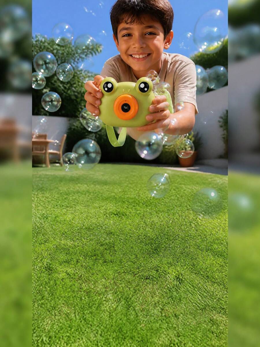 Máquina de Burbujas Cámara Rana Musical Automática Verde Grupo Ricolandia - Verde - Ver 1