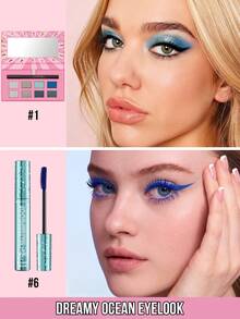 MISSLYN 2Pcs EYE MAKEUP SET, Waterproof, Soft Texture,Smudge-Proof, Long-Lasting, High-Pigment, Volumizing, One-Stroke Finshed, Ideal For Teens, Beginners, Makeup Lovers, Back To School - #Set 1 - View 2