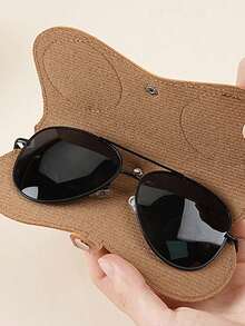 Panda Shaped Soft Leather Glasses Case, Portable Glasses Clip,Glasses Bag Decoration, Protective Cover, Fashion Glasses Storage Box With Buckle And Strap - Multicolor - View 8
