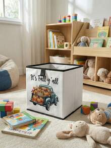 1pc Halloween Pattern Print Open Storage Bin, Baby Diaper & Toy Storage Basket, Foldable, Baby Room Storage Box, Stackable Storage Box, Drawer-Style Durable Multi-Functional, Space-Saving Design Suitable For Home, Dorm, Home Organization, Under-Bed Storage - Multicolor - View 13