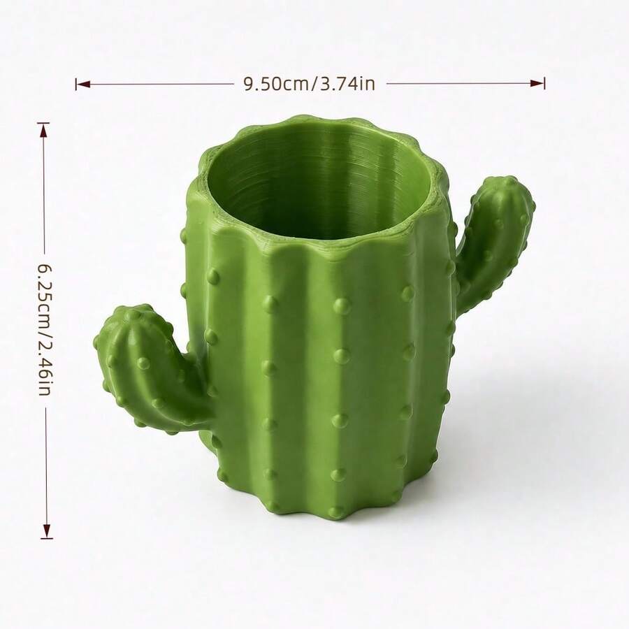 1pc Cactus Pencil Holder, Creative Multifunctional Cute Fashion Pencil Cup, Desktop Storage Box, Student And Office Storage Box, Back To School, College Essentials, Dorm Desk Decor, Study Desk, Home Office, Office Essentials, Labor Day