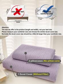 3pcs Solid Color Duvet Cover Set, Ultra Soft Breathable Microfiber Double-Layer Gauze All-Season Bedding, Machine Washable Fade/Pill/Shrink-Resistant, Fresh INS Room Decor For King Queen Full Twin, Home Dorm Guest Room Vacation Rental Gift - Multicolor - View 11