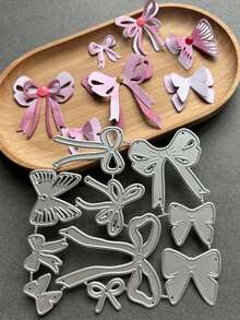 Exquisite Bowknot Metal Cutting Dies, Suitable For Scrapbooking, Card Making, DIY Craft Template - Silver - View 11
