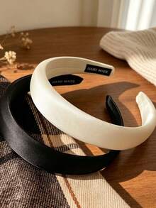 3pcs Women's Headbands, Hair Accessories, Vintage Soft Solid Color Headbands, Suitable For Daily Wear, Makeup And Outfit Matching - Multicolor - View 8