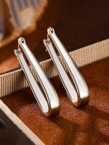 1 Pair Luxury Hoop Earrings, Gift For Women On Party, Engagement, Anniversary, Valentine's Day - 19# - View 9