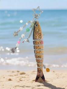 1 Handmade Fish-Shaped Keychain, Marine-Themed Decoration, Ocean Keychain, Beaded Fish Accessory, Fishing Gift, Suitable For People Aged 14 And Above - Multicolor - View 4