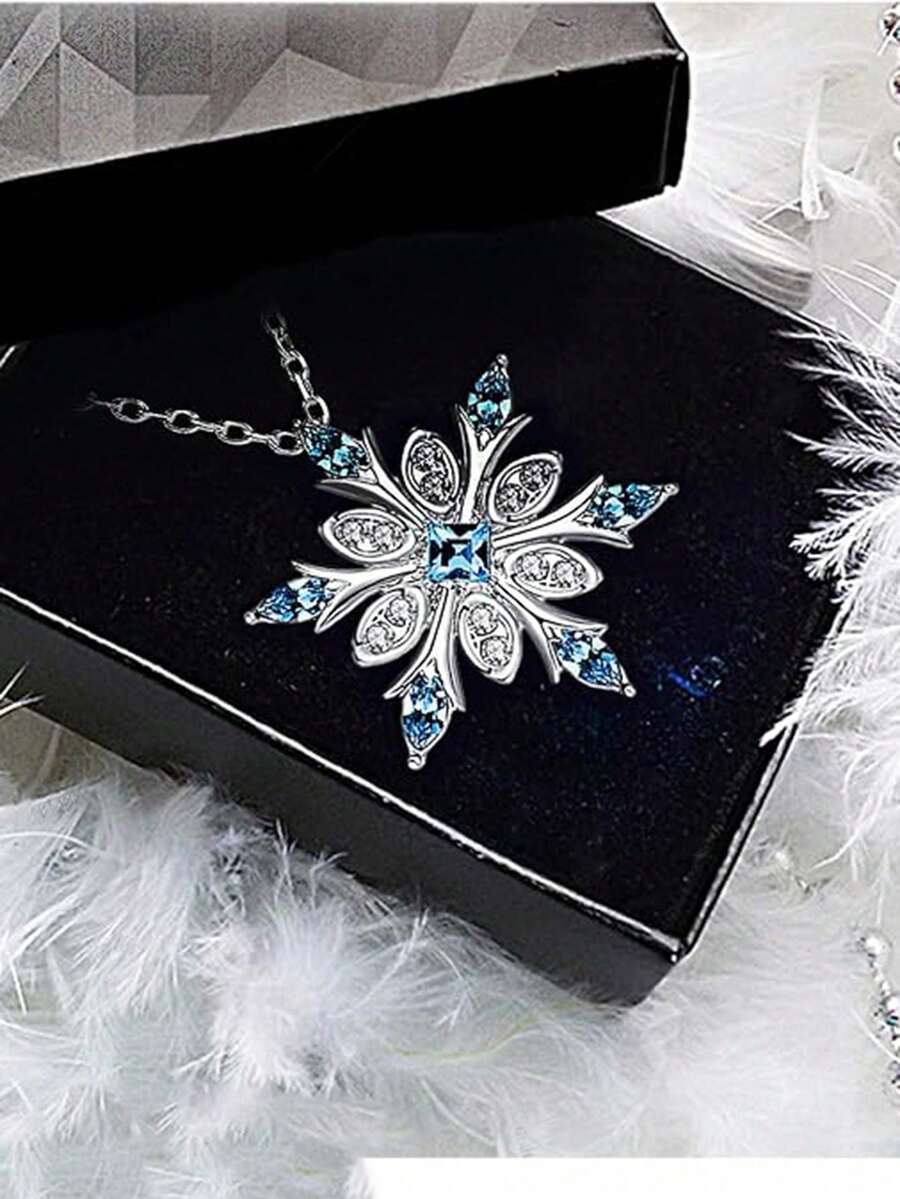 1pc Charming Cubic Zirconia Pendant Necklace Women's Party Accessory Christmas Gift - 1# - View 1