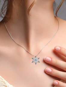 1pc Charming Cubic Zirconia Pendant Necklace Women's Party Accessory Christmas Gift - 1# - View 2