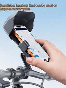 TOSUOD Universal Bicycle Motorcycle Phone Holder, 360° Rotating Adjustable Function, With Sunshade, Compatible With Most Smartphones, Enhances Riding Navigation Safety - Multicolor - View 8