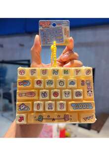 1pc Creative New Happy Non-Stop 26-Key Stress Relief Button Toy Keychain Bag Charm Pendant Birthday Gift Perfect Gift Gift Item Random Color Random Tag - Multicolor - View 11