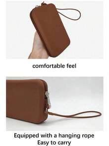 1pc Silicone Makeup Bag, Waterproof Washable Cosmetic Storage Bag With Zipper And Hanging Rope, Large Capacity Travel Organizer, Can Store Cosmetics, Keys, Cards And Earphones, Portable Desktop Storage Bag, Small Handbag, Women's Gift, Christmas Gift. - Multicolor - View 8
