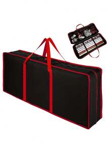 Christmas Gift Wrapping Organizer With Storage - Large Capacity Storage Box With Lid, 32.28x13.39x5.12 Inches, Lid & Labelled Compartments For Wrapping, Gift Wrap Storage - Multicolor - View 12