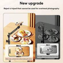 Phone Holder Floor Tripod, Horizontal Overhead Telescopic Tripod, Outdoor Live Streaming Photography Videography Universal Camera Stand - View 2