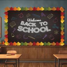 1 Roll 10M Fall Maple Leaf Border Trim Thanksgiving Classroom Bulletin Board Decor - Decorative Stickers - View 3