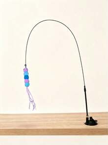 3 Pieces Set (Strong Suction Cup + Rope Cat Teaser Wand + Realistic Butterfly Pendant) Fun Cat Toy, Home Cat Toy, Suction Cup Cat Teaser Accessory, A Great Way For Cats To Entertain Themselves And Burn Energy - Multicolor - View 15