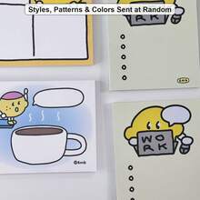 2pcs/3pcs/4pcs/Random Style Pattern Color Cartoon Smiling Face Lemon Sticky Notes, Non-Adhesive Tearable Simple Cute Planner Material Paper, High-Value Student Office Diary Suitable For Planner Collage Student Office Worker Enthusiasts, Used For Daily Notes Learning Planning, Can Be Used As Birthday Back To School Season Various Festival Small Gifts For Self-Use And Gifting - one-size - View 6