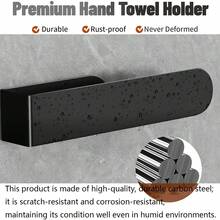 U-Shaped Wall-Mounted Towel Bar, Bathroom & Kitchen Dishcloth Hand Towel Storage Rack, Drill-Free Square Minimalist Towel Holder - Multicolor - View 4