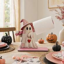New Hot-Selling Acrylic Halloween Cute Ghost Tissue Holder Creative Desktop Decor Ornament Paper Towel Rack For Boys And Girls - Interactive - Socializing Essential - Home - Best-Seller - Popular - Gift For Boyfriend/Girlfriend - Birthday Gift - Party - Men/Women - Perfect Gift - Present - 1PC - View 4