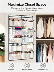 Over-The-Door Hanging Storage Organizer, Can Hang And Store Miscellaneous Items, Suitable For Shoes, Underwear And Clothing Organization, Fit For Living Room, Wardrobe And Other Spaces, Home Decor Wardrobe Storage Organizer - Multicolor - View 5