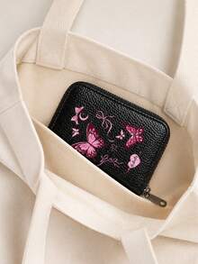 Pink Bow Card Holder, Anti-Theft Zippered Wallet, Accordion-Style Card Case With Multiple Slots-Ideal For Everyday Gifting. - Multicolor - View 9