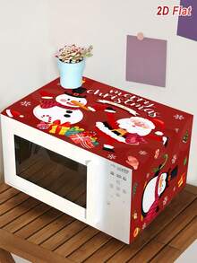 1件裝聖誕紅色微波爐防塵罩，聖誕老人、雪人、企鵝圖案，Merry Christmas 85*35cm 聚酯纖維微波爐/烤箱/爐灶蓋，微波爐家電防塵罩，廚房防塵保護套，聖誕裝飾，聖誕節裝飾，廚房裝飾，聖誕餐桌裝飾，節日派對裝飾，冬季家居裝飾 - 聖誕款N - 查看 10