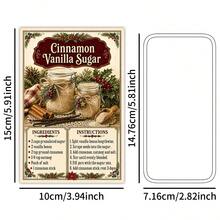 20pcs Vintage Christmas Recipe Postcards, Illustrated Christmas Food Recipe Wall Collage Set, Suitable For Home Kitchen Decor, Wall Decor Mini Posters, Holiday Recipe Cards, Perfect For Scrapbooking And Gifting - A - View 3