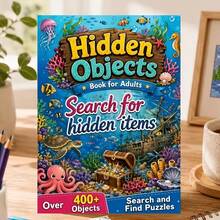 Mindfulness Art Coloring + Hidden Object Puzzle 2-In-1 Activity Book A4 Paperback Binding Suitable For Adults And Seniors Brain Training Stress Relief Gift - Single Piece - View 2
