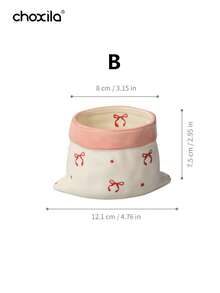 choxila 1pc 300ml Ceramic Coffee Mug, Hand-Pinch Bag-Shaped Cup, Multiple Glazed Hand-Painted Floral, Fruit, Bow Patterns, Ins-Style Asymmetrical Porcelain Drinkware, Suitable For Home Afternoon Tea, Desktop Decoration And Daily Beverage Lovers - Multicolor - View 14