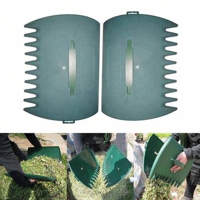 kit 2 rastelos para jardim Conjunto de Ferramentas para Jardinagem - Pá e Ancinho Manual Grande em Plástico para Coletar Folhas, Palhinha, Detritos