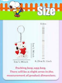 Splendor Themed Acrylic Keychain Multi‑Style Collection, Cute Assorted Character Design Bag Charms, Sturdy Metal Key Ring Pendants For Backpack, Purse And Daily Key Decoration - Multicolor - View 3