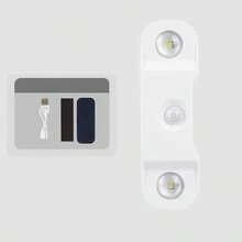 2pcs Rechargeable LED Night Lights, Commercial Strobe Lights, Wall Lamps With Motion Sensor, RGB Gradient Atmosphere Light, Dimmable Indoor Light, Suitable For Christmas, Halloween, Holiday Party, Entrance, Bedside, Desk, Closet Magnetic Stair Light - Night Light - View 12