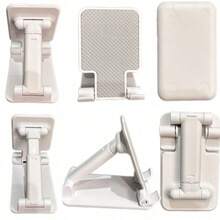 1pc Foldable Adjustable Height Portable Phone Stand, Essential For Women Travel, Kitchen, Office Use... Suitable For All Phones. Wall Shelf. Room Essentials. Wall-Mounted Storage Rack. Office Desk Accessory. Phone Grip. Office Decor. Shelf. Stand - Multicolor - View 17