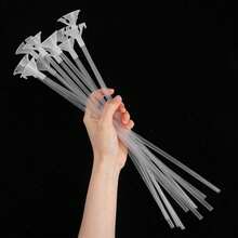 1/10/20pcs Transparent Plastic Balloon Support Sticks With Clips, Sturdy Reusable Balloon Holders, Easy To Assemble, Suitable For Home Birthday Wedding Holiday Party Event Decoration Accessories - Balloon Stand - View 5