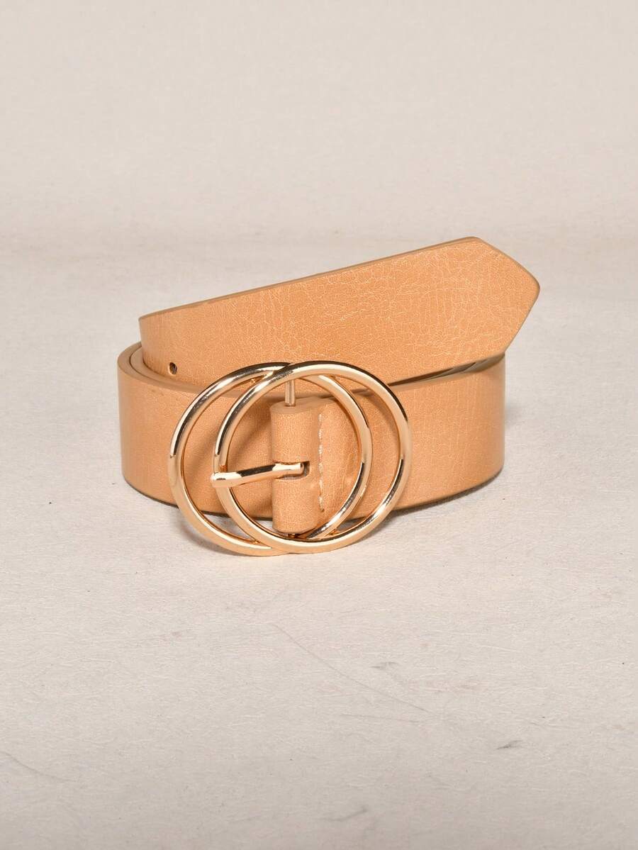 1pc Minimalist Fashion Versatile Women's Belt - Khaki - View 1