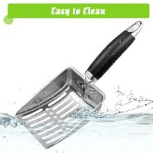 Cat Litter Scoop - Stainless Steel Metal Cat Litter Scoop-Kitty Metal Scooper-Sturdy Mesh Scooper - Mesh Shovel-Easy To Clean - Suitable For Cat Litter Box - Multicolor - View 6